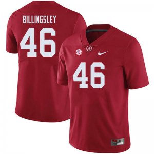 NCAA Men's Alabama Crimson Tide #46 Melvin Billingsley Stitched College 2019 Nike Authentic Crimson Football Jersey XY17R68SD